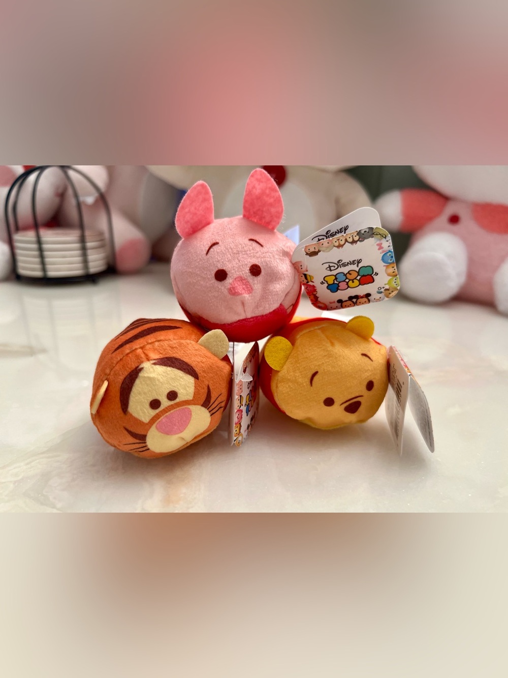 Disney Winnie The Pooh Tsum Tsum Pooh Tigger Piglet 3pc Micro Plush Set